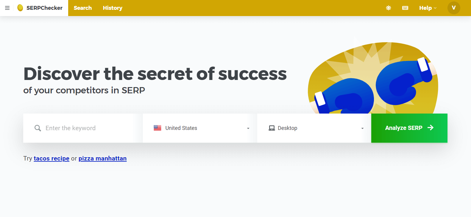 SERPChecker landing page