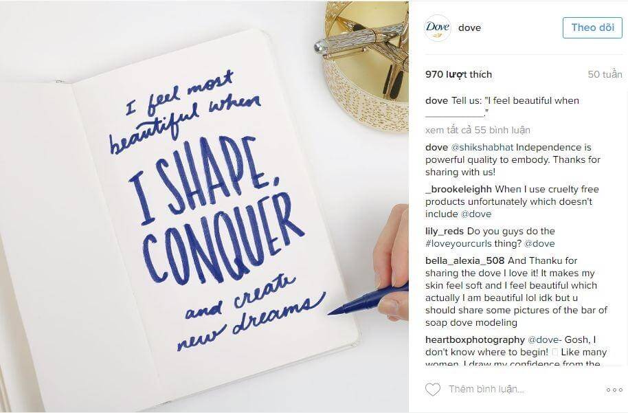 Dove post instagram