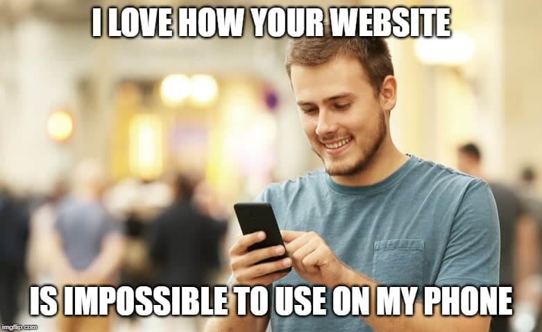 Mobile friendliness meme