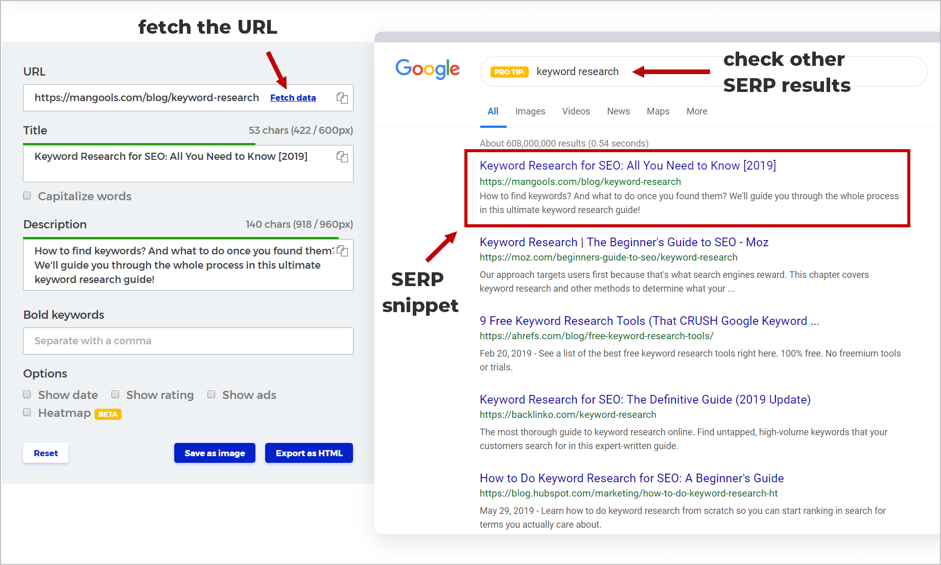 SERP simulator